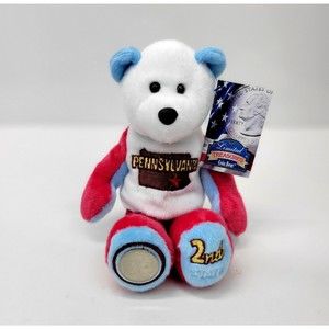 Pennsylvania Quarter Bear 2nd State Limited Treasures Coin Bear Set NEW w/Tag 9"